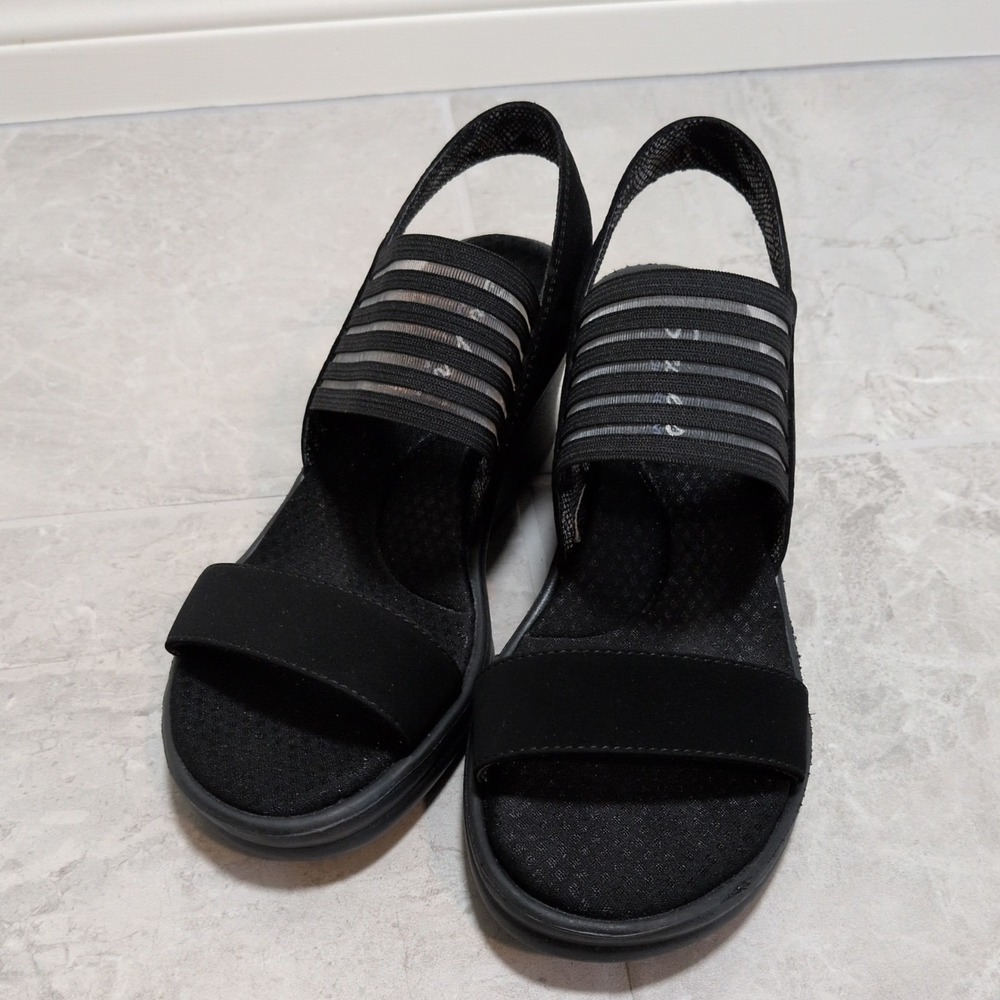 Skechers Women's Pre-owned Black Slingbacks Sandals - Size 8